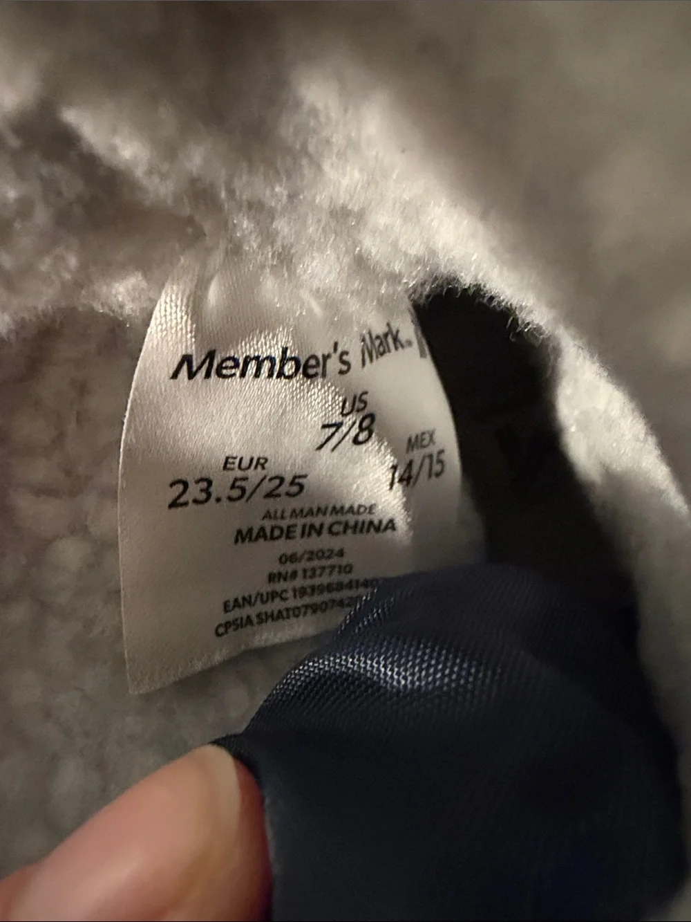 Kids Navy Winter Snow Boots with Faux Fur Lining